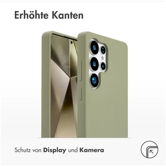 Accezz Liquid Silicone Backcover met MagSafe voor Samsung Galaxy S25 Ultra Groen