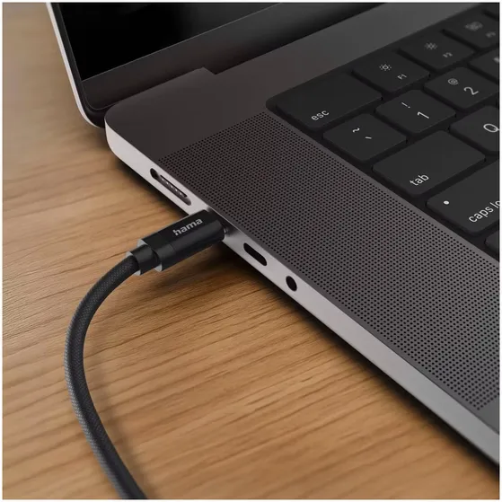 Hama Fabric USB-C - USB-C 100W 1.5 m nylon Zwart