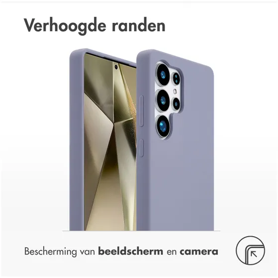 Accezz Liquid Silicone Backcover met MagSafe voor Samsung Galaxy S25 Ultra Grijs