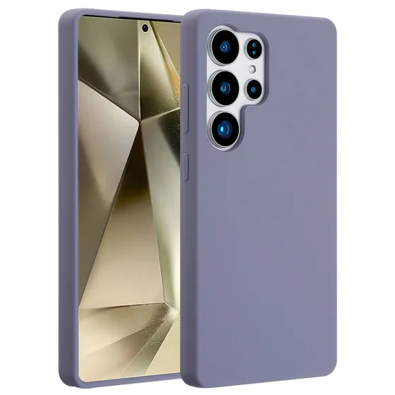 Accezz Liquid Silicone Backcover met MagSafe voor Samsung Galaxy S25 Ultra Grijs