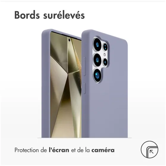 Accezz Liquid Silicone Backcover met MagSafe voor Samsung Galaxy S25 Ultra Grijs