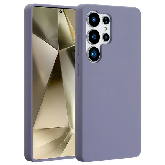 Accezz Liquid Silicone Backcover met MagSafe voor Samsung Galaxy S25 Ultra Grijs