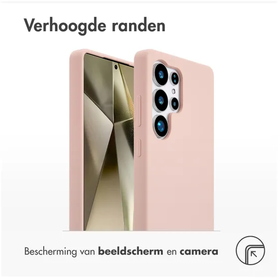 Accezz Liquid Silicone Backcover met MagSafe voor Samsung Galaxy S25 Ultra Roze