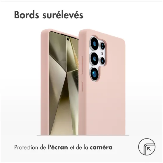 Accezz Liquid Silicone Backcover met MagSafe voor Samsung Galaxy S25 Ultra Roze