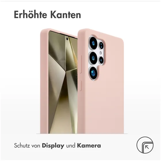 Accezz Liquid Silicone Backcover met MagSafe voor Samsung Galaxy S25 Ultra Roze