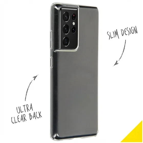 Accezz Clear Backcover Samsung Galaxy S21 Ultra Transparant