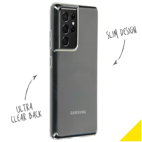 Accezz Clear Backcover Samsung Galaxy S21 Ultra Transparant