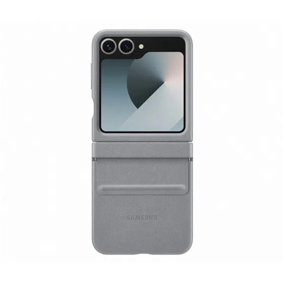 Samsung Vegan Leather Case voor Flip 6 Grijs