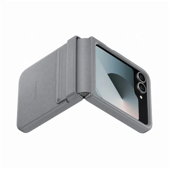 Samsung Vegan Leather Case voor Flip 6 Grijs