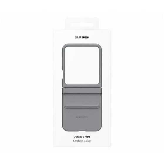 Samsung Vegan Leather Case voor Flip 6 Grijs