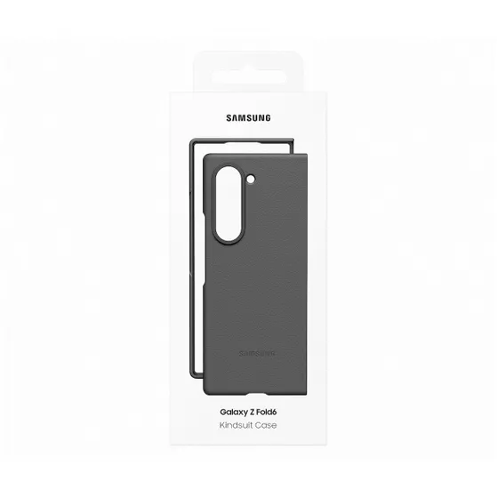 Samsung Vegan Leather Case voor Fold 6 Grijs