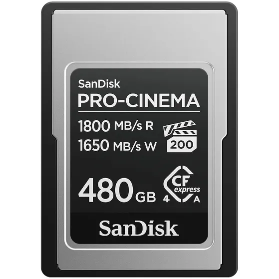 SanDisk CF Express Pro Cinema 480GB 1800 / 1650 mb/s type A