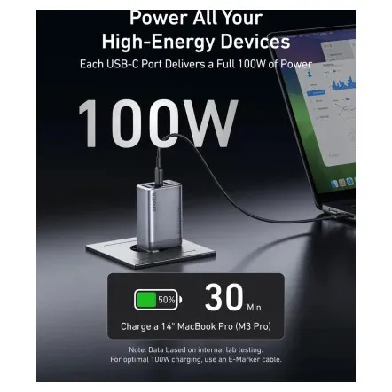 Anker Prime Charger (100W, 3 Ports, GaN)