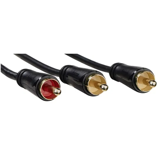Hama Subwooferkabel, cinch-stekkers - 2 cinch-stekkers, verguld, 5,0 m