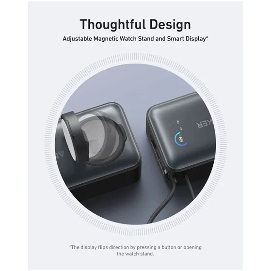 Anker MagGo Powerbank 10.000mAh, Slim Zwart