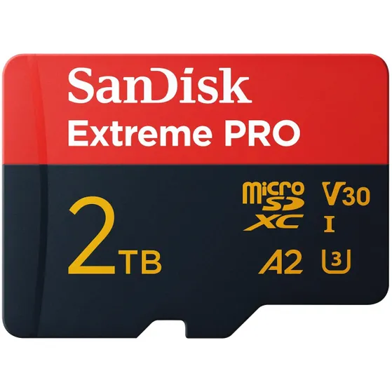 SanDisk MicroSDXC Extreme PRO 2TB 250/150 mb/s - A2 - V30 - SDA - Rescue Pro DL 2Y