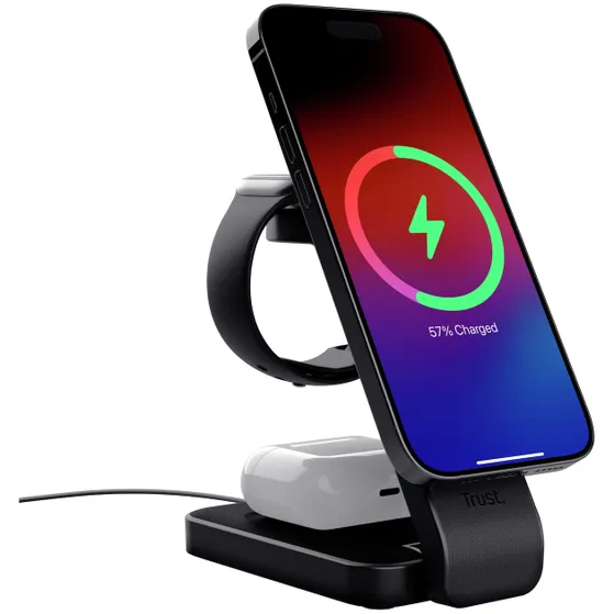 Trust Viro 3-in-1 Wireless Magnetic Charge Stand