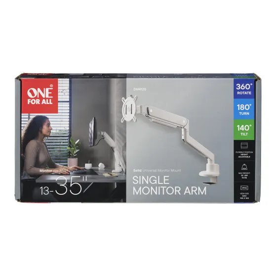 OneForAll DM 4120 Universele enkele monitorarm Wit