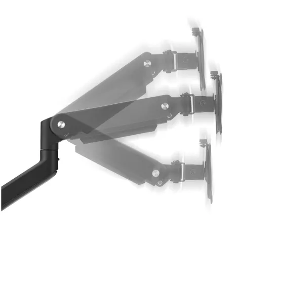 OneForAll DM 4210 Universele dubbele monitorarm Zwart