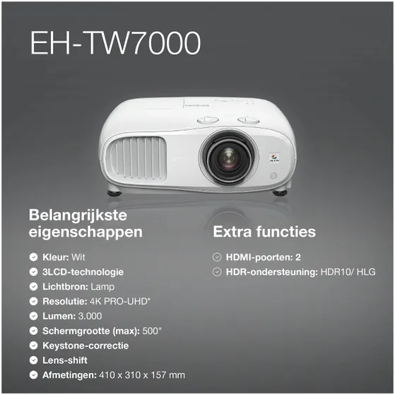 Epson EH-TW7000 4K PRO-UHD-projector