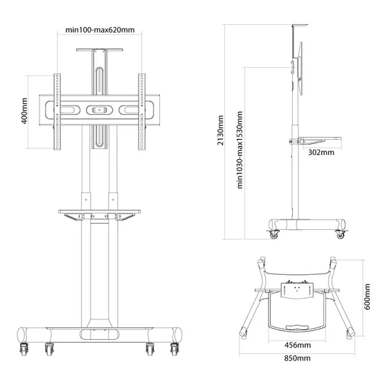 Neomounts NM-M1700BLACK Zwart