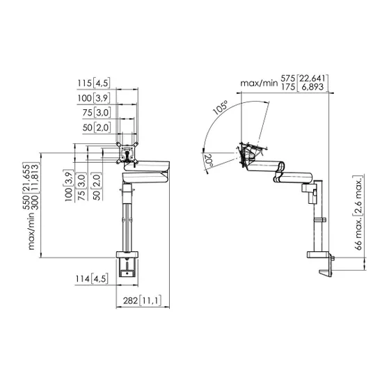 Vogels MOMO 2137 MONITOR MOUNT MOTION W Wit