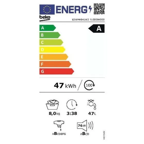 Beko B3WM4841W2 Selective Line EnergySpin