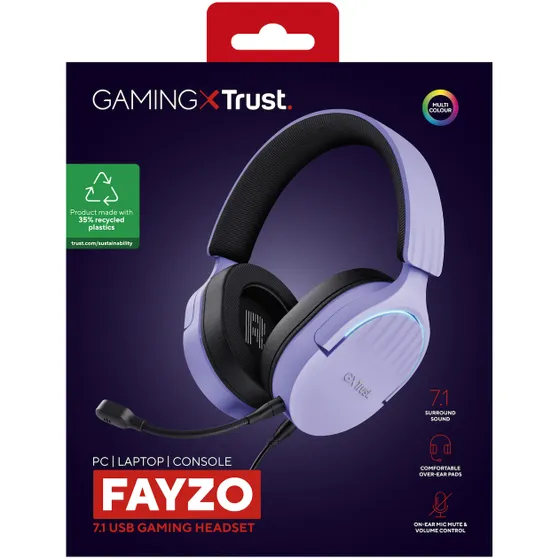 Trust GXT490P FAYZO 7.1 USB Paars