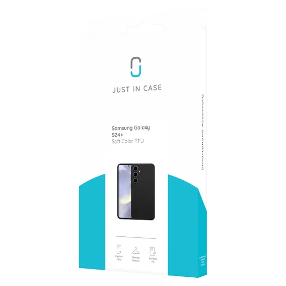 Just in Case Premium Liquid Color TPU Case voor Samsung S24+ Zwart