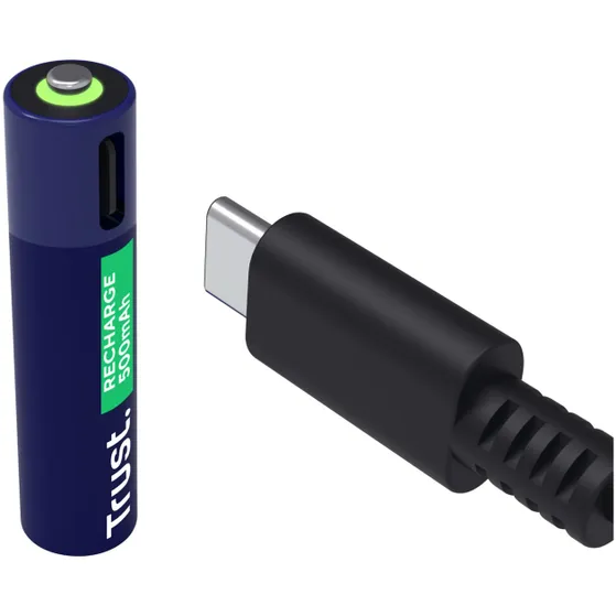 Trust Via USB-C oplaadbare AAA-batterijen (4 stuks)