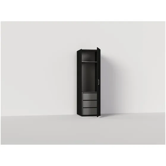 Wastoren WSCH 207-60-S Zwart/eiken