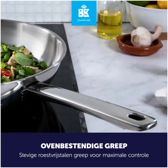BK Bright rvs wokpan 28cm (CC005747-001)