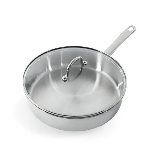 BK Bright rvs hapjespan met deksel 28cm (CC005749-001)