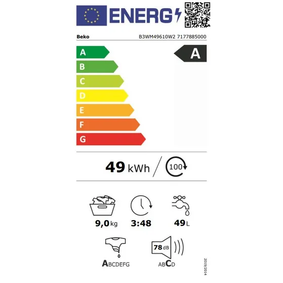 Beko B3WM49610W2 Selective Line