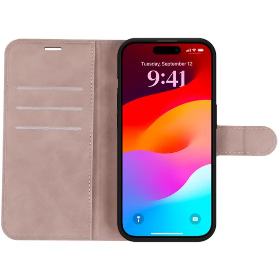 Just in Case Premium Wallet Case voor Apple iPhone 15 Roze