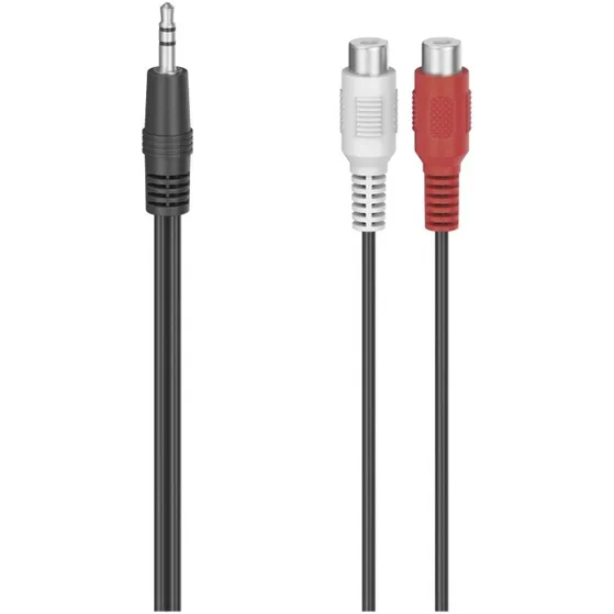 Hama Audio-adapter, 2x cinch-koppeling - 3,5-mm-jack-stekker, stereo