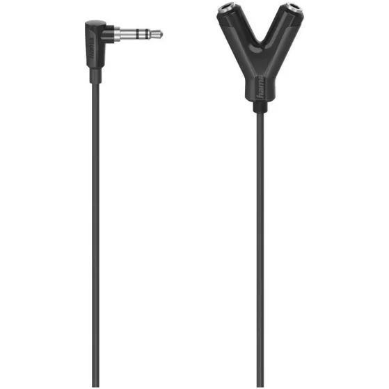 Hama Audio-adapter, 3,5-mm-jack-stekker - 2 x 3,5-mm-jack-koppeling, stereo