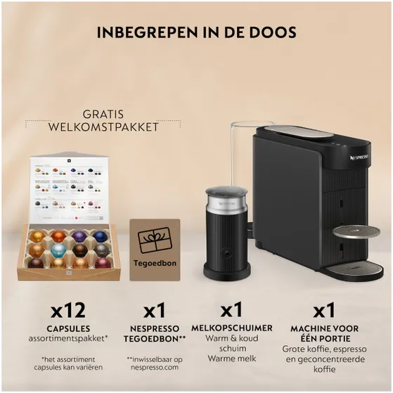 DeLonghi Nespresso Vertuo Up ENV200.GYAE met melkschuimer Grijs