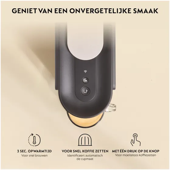 DeLonghi Nespresso Vertuo Up ENV200.GYAE met melkschuimer Grijs