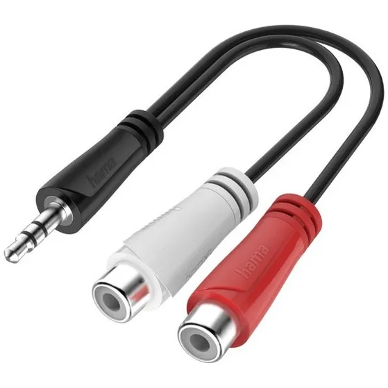 Hama Audio-adapter, 3,5-mm-jack-stekker - cinch-aansluiting, stereo