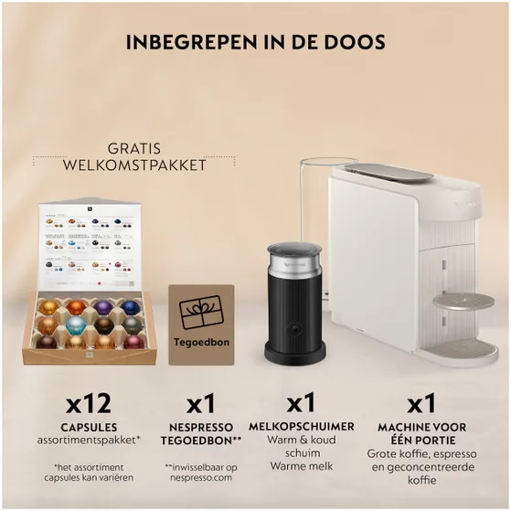 DeLonghi Nespresso Vertuo Up ENV200.WAE met melkschuimer Wit