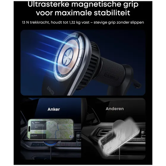Anker Prime Wireless Car Charger (25W QI2.2 Pad Separated USB-C Cable)
