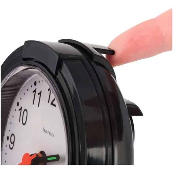 Hama Wekker Classic, geluidsarm Zwart/wit