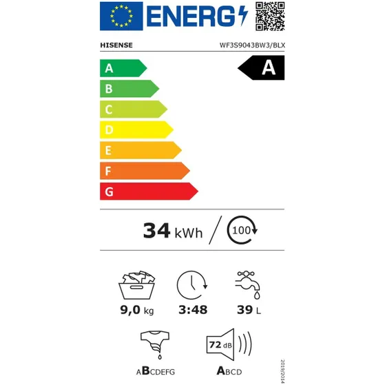 Hisense WF3S9043BW3/BLX