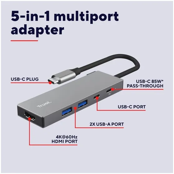 Trust DALYX 5-IN-1 MULTIPORT