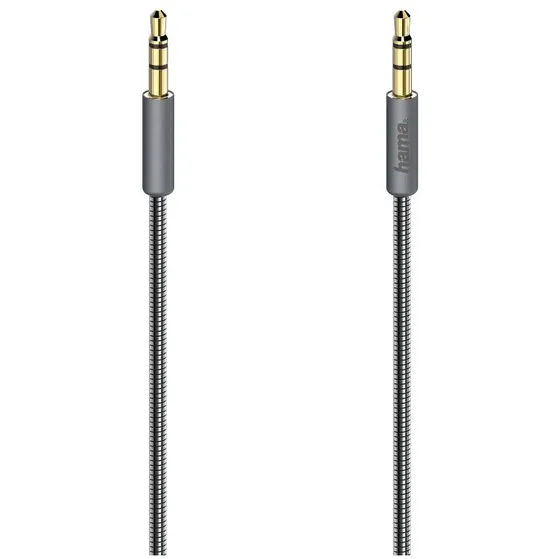 Hama Audiokabel Elite, 3,5-mm-jack-stereo - stereo, metaal, verguld, 0,75 m