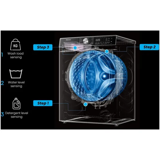 Hisense WF5S1045BB Zwart