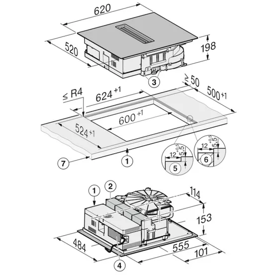 Miele KMDA 5649 FL BNI Zwart