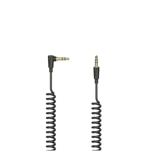 Hama Audiokabel Flexi-Slim spiraal, 3,5-mm-jack-st. 90 - stekker, stereo, 1,5 m