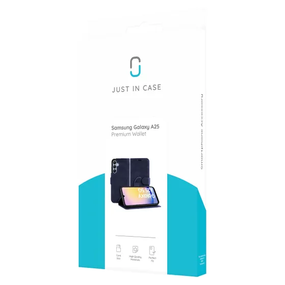 Just in Case Premium Wallet Case voor Samsung A25 Blauw